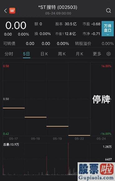 大盘点评最新消息_ST搜特公布公告