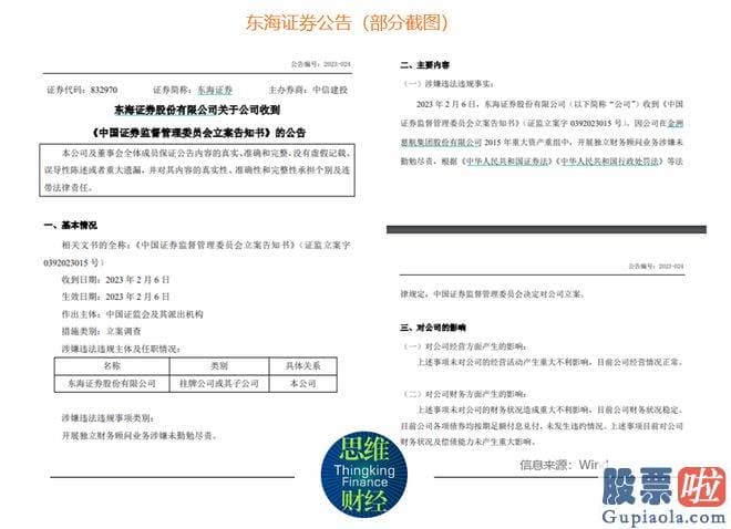 大盘分析股票同花顺财经-东海证券公布公告称