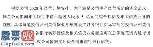 今天股市新闻：新劲刚(300629)股东2020年度向银行申请不超过5亿元的综合授信及信贷业务额度