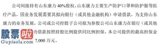 股票上市公司资讯_海王生物(000078)拟为参股公司申请借款按照持股比例提供担保金额不超过7000万