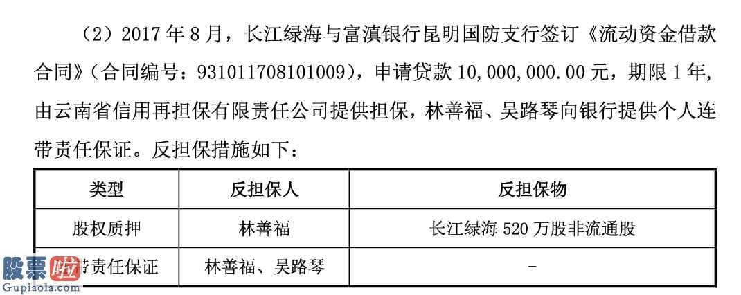 今日股市资讯_长江绿海运营资金紧张：尚需偿还银行等共2310万账上现金仅84万