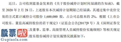 股票公司快报：正海生物(300653)股东蓝基金减持160万股套现约1.13亿元