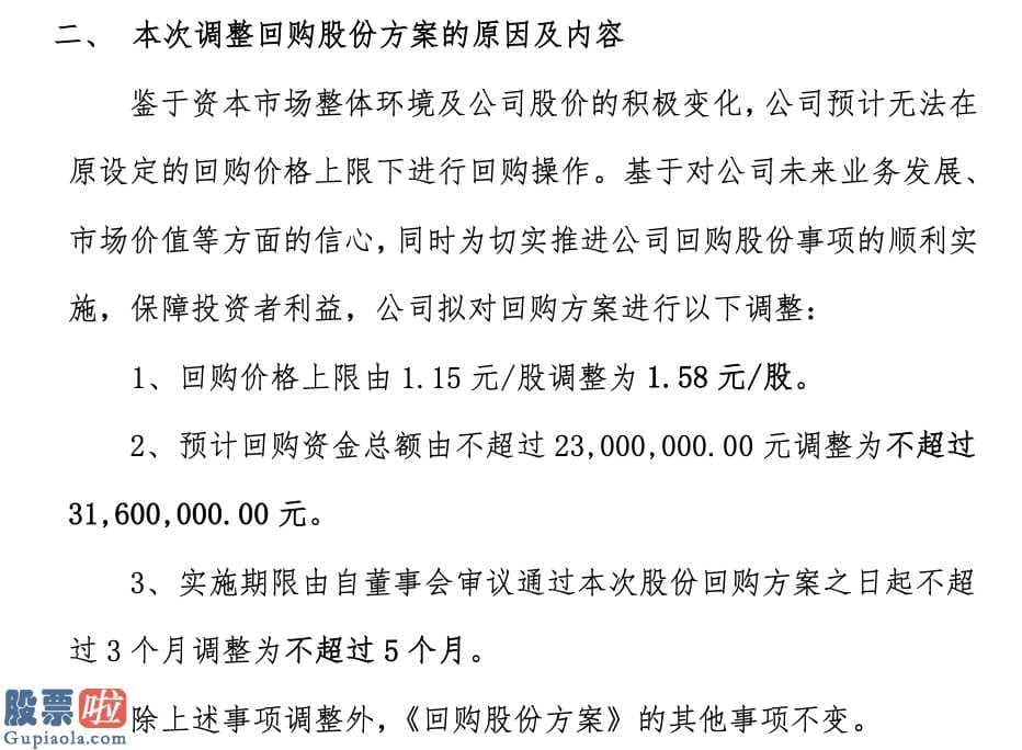 600971股吧_威科姆回购价格上限由1.15元/股调为1.58元/股已累计回购1091万股