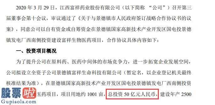 股市新闻_富祥生物技术(512290)新项目投资有待企业股东会决议