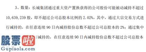 新兴产业率上市公司新闻：长城影视(002071)拟被动减持的小量股权