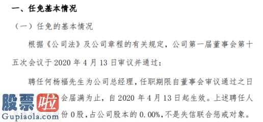 一分钟股市要闻：何杨福不拥有中泰自然环境股权