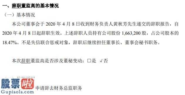 上市公司新闻 鼎瀚文化艺术(837137)发公示称股东会于今年四月八号起离职起效