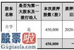 今日股市快报：深圳德方纳米(300769)公司质押贷款股权45万股