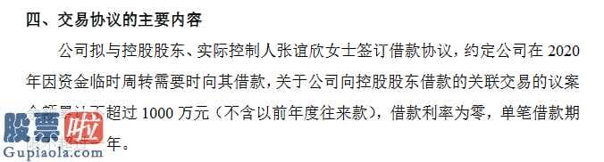 股市新闻最新 新三板自主创新层企业东邦名厨拟与大股东签署借款合同