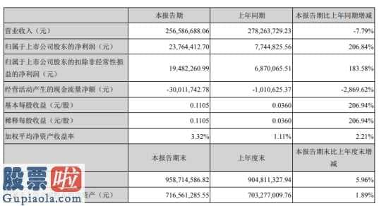 股市资讯-安纳达(002136)今年第一季度汇报