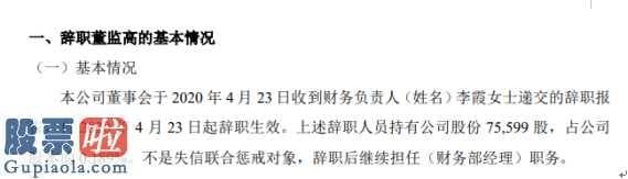 今日股市新闻早知道 建东高新科技李艳辞掉企业财务主管职位