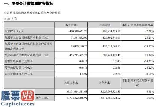 股票上市公司要闻-德展健康(000813)今年第一季度汇报