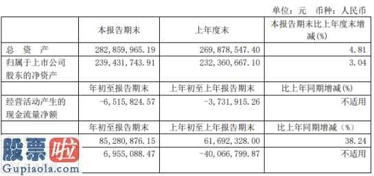 今日股市要闻：*ST江泉今年第一季度汇报