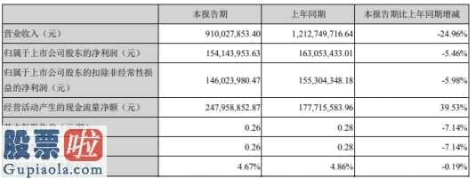 上市公司资讯第一平台-葵花药业(002737)汇报期限内完成营业额910