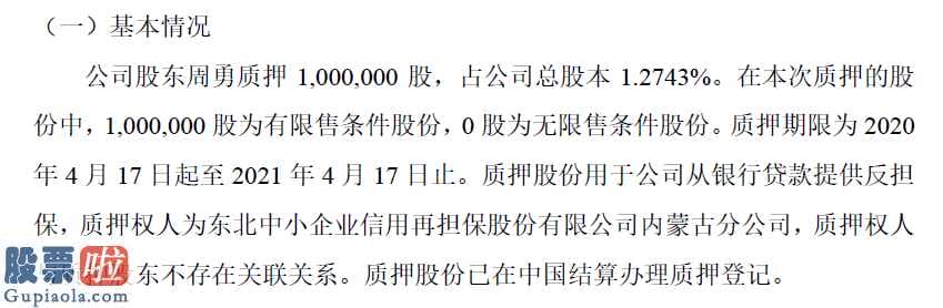 股市新闻东方财经：大股东周勇向东北地区中小型企业个人信用再担保股权公司内蒙古自