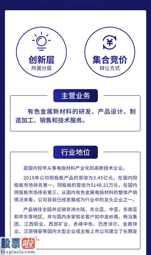 今日股市新闻股市动态-新三板自主创新层企业昆工高新科技(831152)