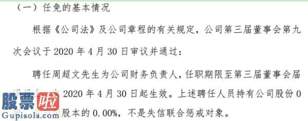 股市新闻东方财经-阿拉伯高新科技拟聘用周超文出任企业财务主管