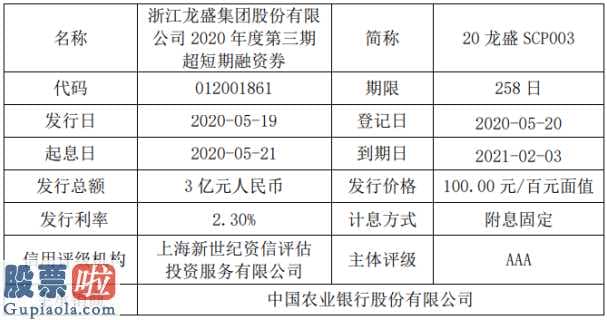 股市新闻东方财经：浙江龙盛(600352)控股集团有限责任公司发公示