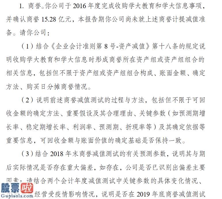 今天股市新闻来自雅虎_紫光学大23亿借壳上市形成15亿商誉：深交所连续2年问询不计提减值依据