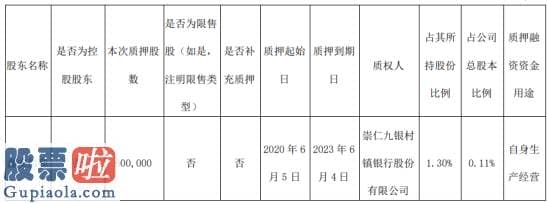 上市公司新闻网_国泰集团股东鑫安信和质押60万股用于自身生产经营