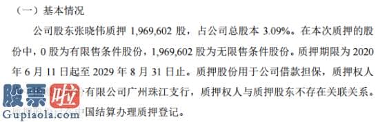 股市新闻头条新闻_景心科技股东张晓伟质押196.96万股用于借款担保