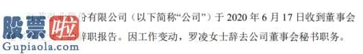 财经今日股市资讯 弘业股份董事会秘书罗凌辞职2019年薪酬为20.48万元