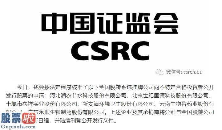 今日股市新闻有哪些_润农节水、国源科技等6家企业获精选层发行批文共计划募资13.4亿