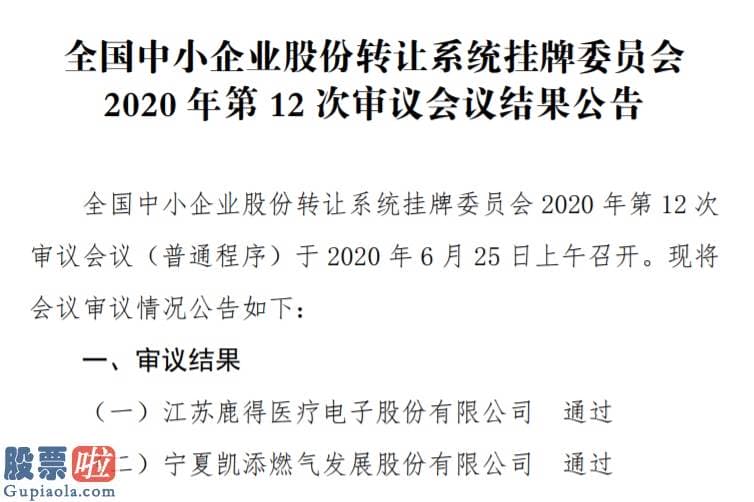 上市公司资讯哪个网_精选层第12次审议会议结局：鹿得医疗、凯添燃气过会