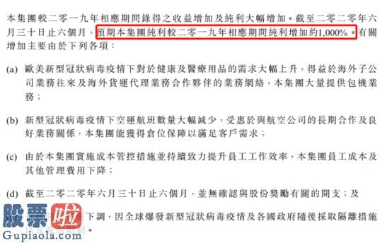 中国上市公司资讯网_上半年业绩预增10倍 圆通速递国际股价一度暴涨超50%