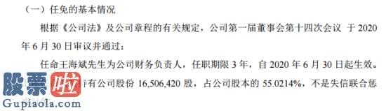 今日股市资讯_华海影业任命王海斌为公司财务负责人持有公司55.02%股份