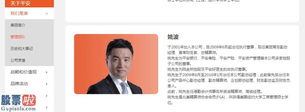 上市公司资讯网站：马明哲辞任平安CEO仍是董事长，姚波出任联席CEO   补强“履行官+矩阵”机制