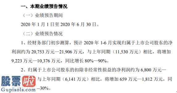 上市公司新闻发言人：天通股份2020年上半年估计实现净利2.08亿元