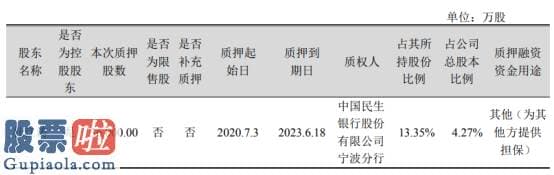 股市资讯-君正集团股东杜江涛质押3.6亿股用于为其他方提供担保