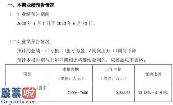 股市新闻最新：翰博高新2020年上半年估计净利7400万元