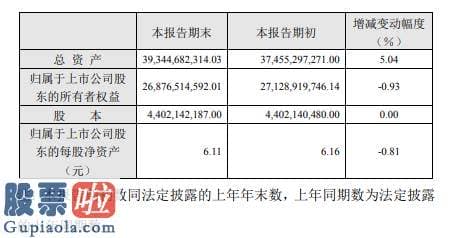 查上市公司资讯：川投能源2020年上半年净利12.44亿增长8%投资收益相应增加