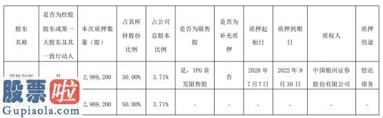 股市要闻-值得买股东国脉创新质押298.92万股用于偿还债务