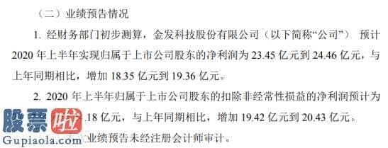 上市公司资讯哪个网 金发科技2020年上半年估计实现净利23.45亿元到24.46亿元产品销量稳步增长