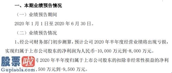 财经股市新闻 2月9日：华菱星马2020年上半年估计亏损8000万元