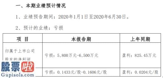 今日股市新闻早知道：张家界2020年上半年估计亏损5800万元