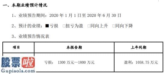 中国上市公司资讯网站-杭州高新2020年上半年估计亏损1300万元