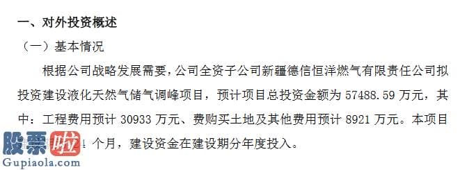 今日股市新闻股市动态-德信股份进入精选层辅导期子公司拟投资建设液化天然气储气调峰项目