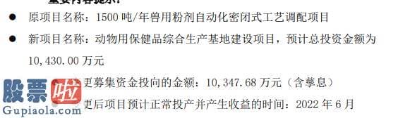 股票上市公司新闻_蔚蓝生物净利增速接连下滑，已备案批复的1亿元募投项目“夭折”