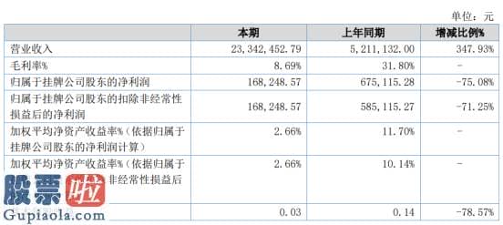 股市新闻东方财经-领航股份2020年上半年净利16.82万下滑75.08%外包服务成本增加