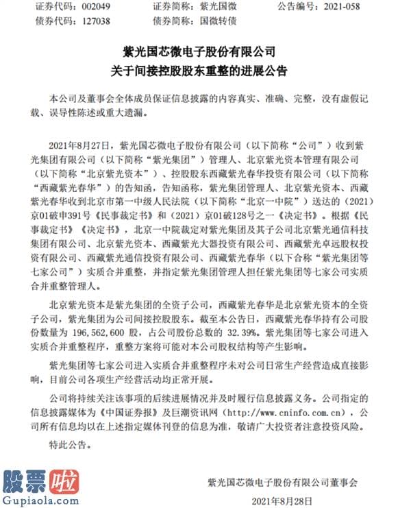 奇葩上市公司新闻_重整方案将可能对本公司股权结构等产生影响