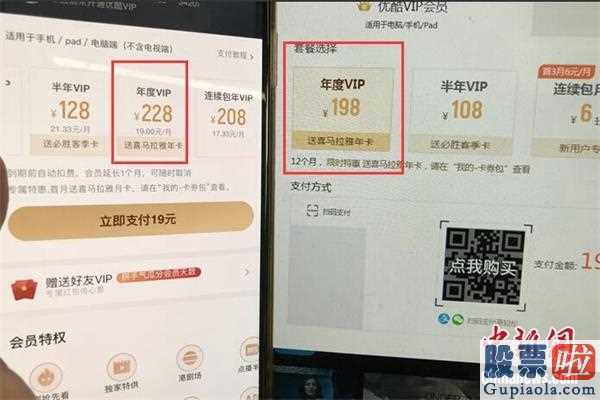 美股投资的年化-某在线视频网站一年VIP价钱,在不一样机器设备上选购价钱相距30元