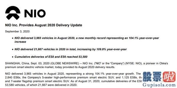 美股专业投资者规定_蔚来一度涨近4% 8月交付量同比增长104%创新高